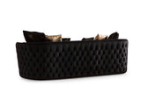 Sofia Black Velvet Sofa & Loveseat - Ella Furniture