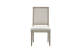Mckewen Gray Modern Contemporary Solid Wood Fabric Upholstery Seat Rectangular Dining Room Set - Ella Furniture
