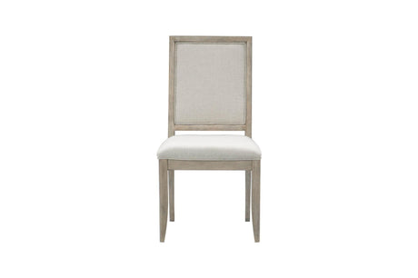 Mckewen Gray Modern Contemporary Solid Wood Fabric Upholstery Seat Rectangular Dining Room Set - Ella Furniture