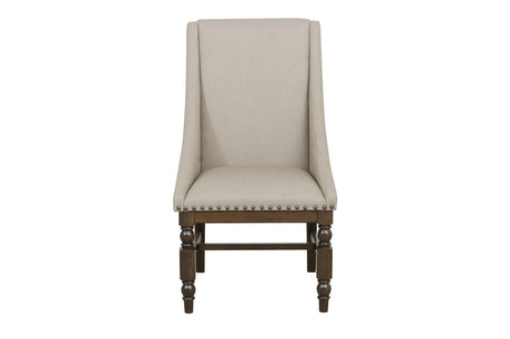 Reid Neutral Modern Solid Wood And Veneers Fabric Upholstered Seat Rectangular Dining Room Set - Ella Furniture