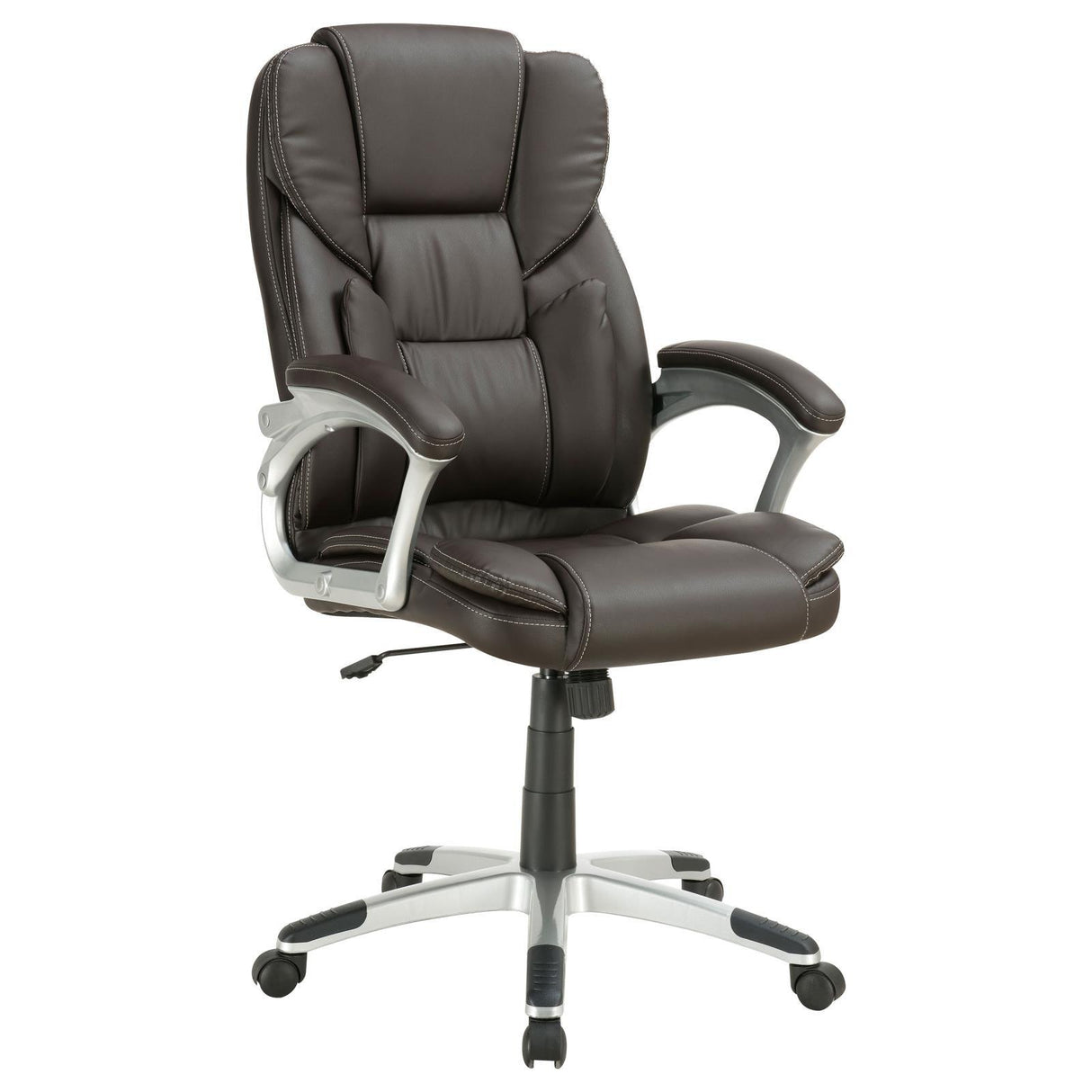 Dark Brown Upholstered Office Chair 800045 - Ella Furniture