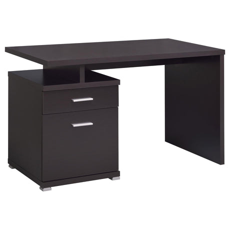 Irving Dark Cappucino Office Desk - Ella Furniture