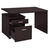 Irving Dark Cappucino Office Desk - Ella Furniture