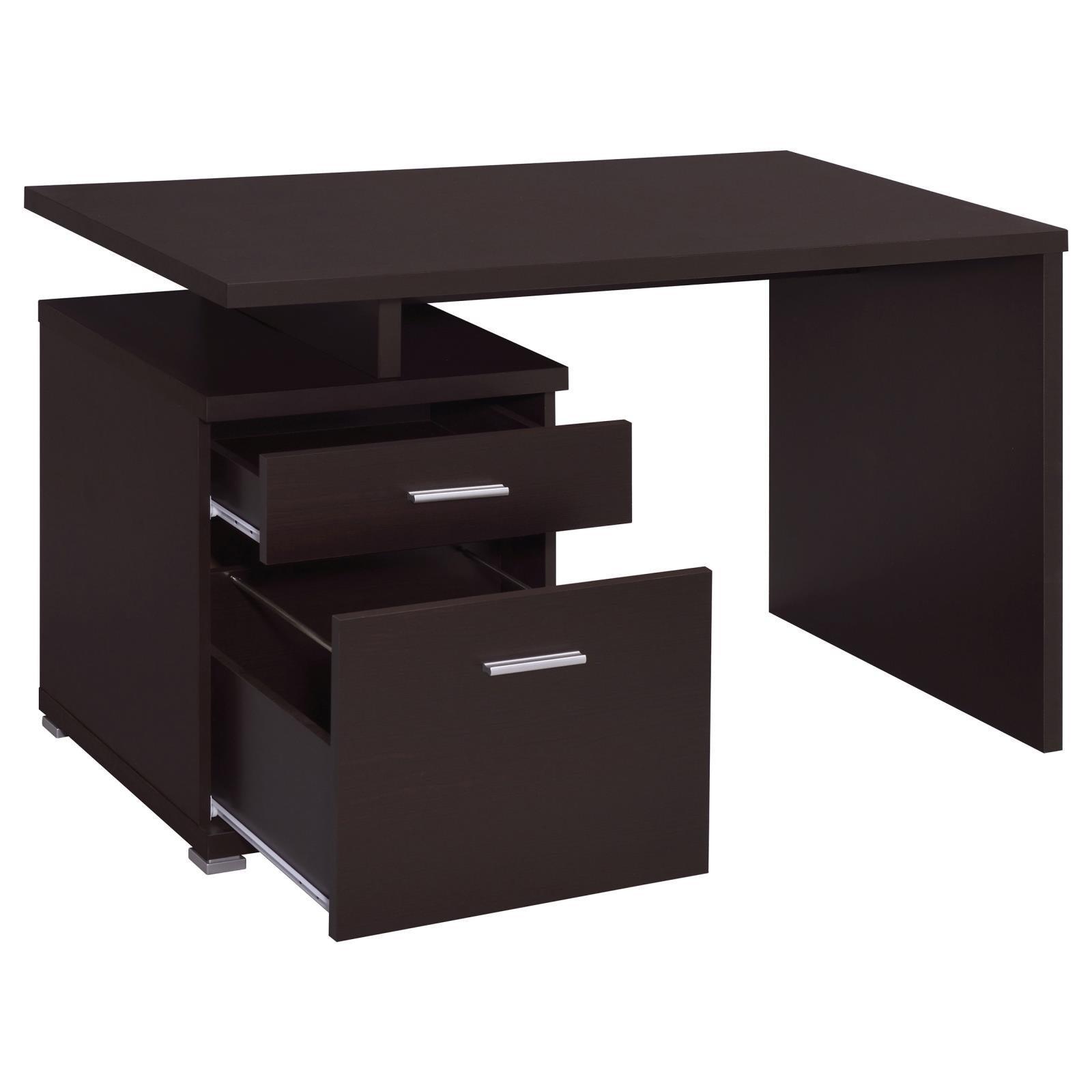 Irving Dark Cappucino Office Desk - Ella Furniture