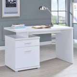 Irving White Office Desk - Ella Furniture