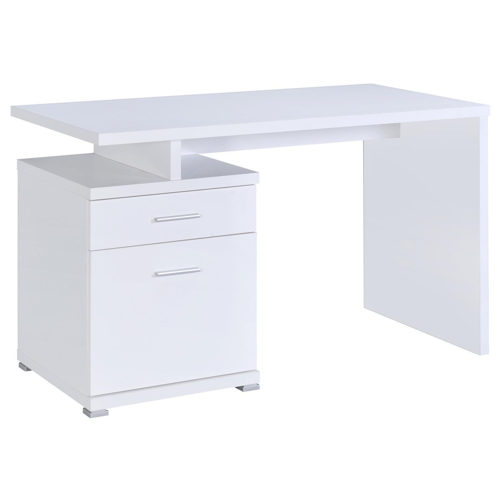 Irving White Office Desk - Ella Furniture