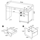 Irving White Office Desk - Ella Furniture