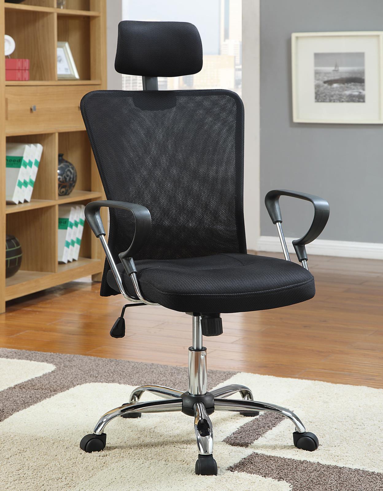 Black Mesh Office Chair 800206 - Ella Furniture