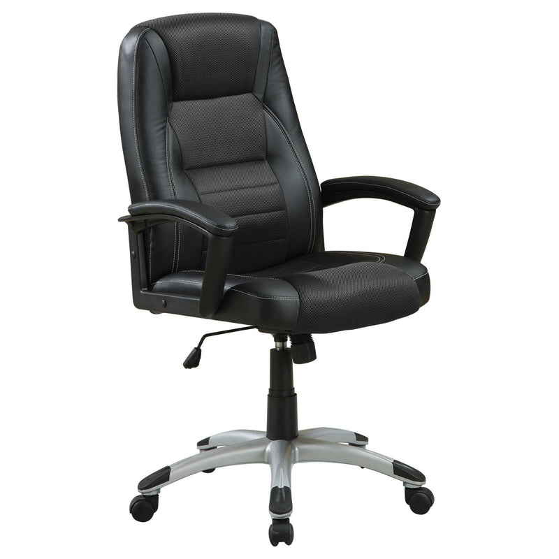 Black Upholstered Office Chair 800209 - Ella Furniture