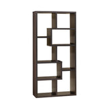 Theo 10-Shelf Bookcase Cappuccino - Ella Furniture
