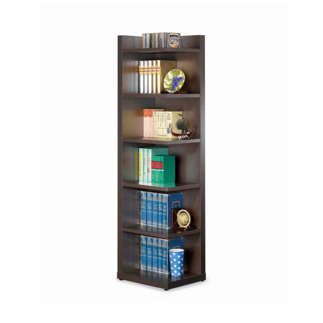 Pinckard 6-Tier Corner Bookcase Cappuccino - Ella Furniture