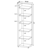 Pinckard 6-Tier Corner Bookcase Cappuccino - Ella Furniture