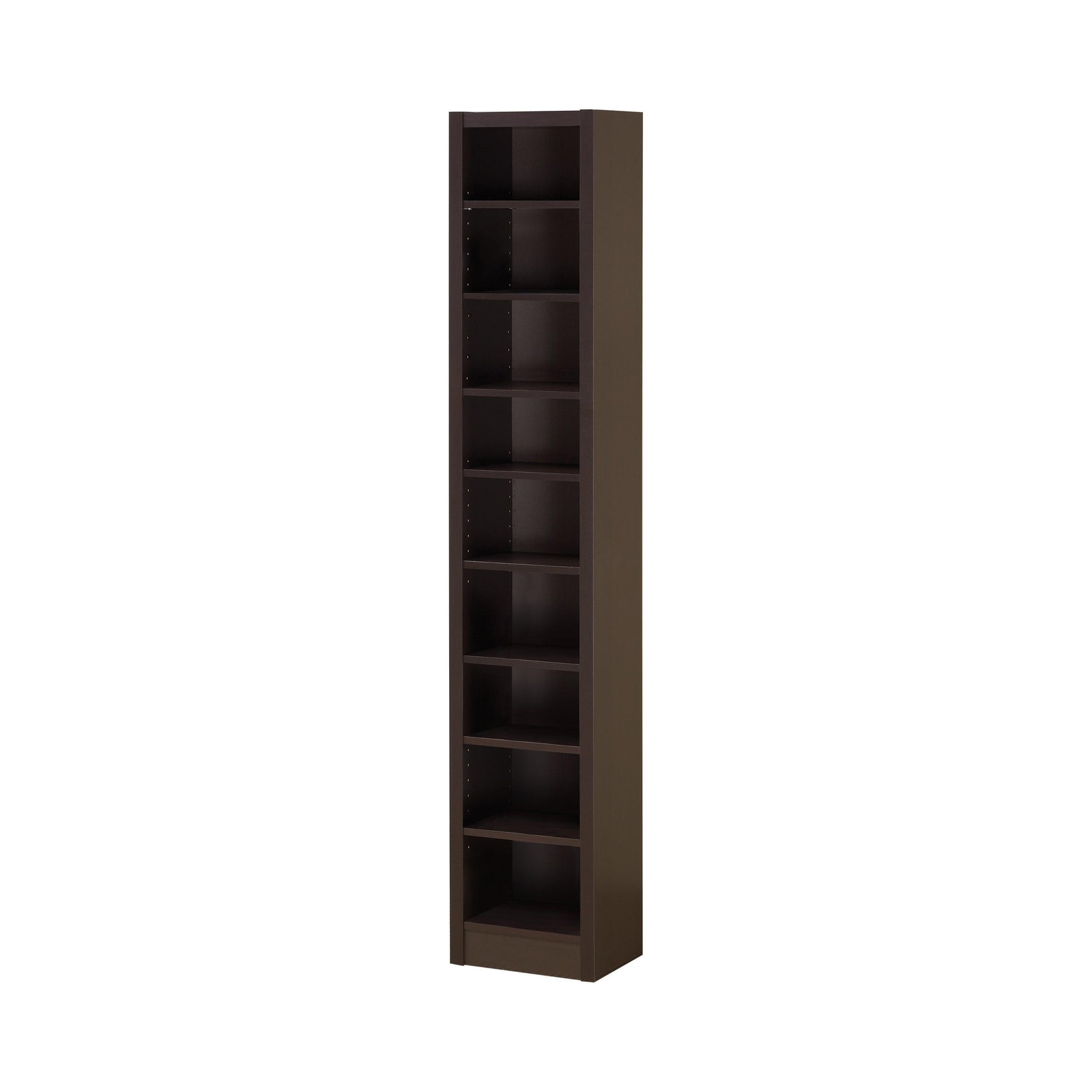 Eliam Rectangular Bookcase With 2 Fixed Shelves Cappuccino - Ella Furniture