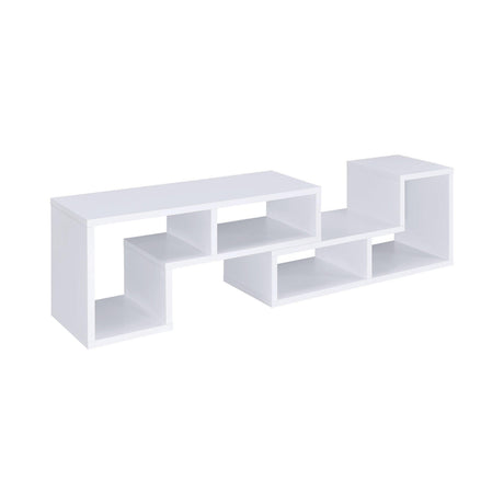 Velma Convertible Tv Console And Bookcase White - Ella Furniture
