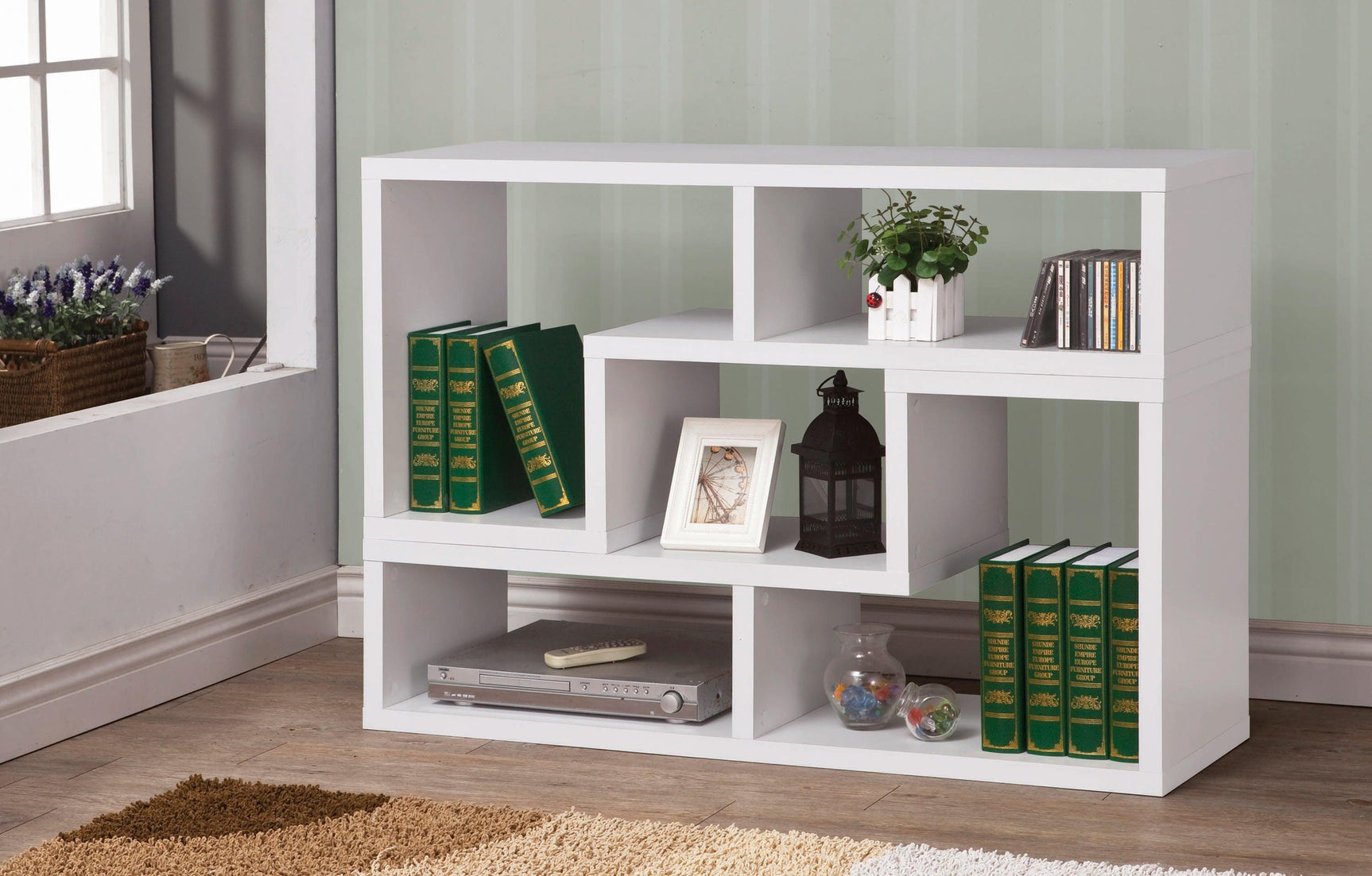 Velma Convertible Tv Console And Bookcase White - Ella Furniture