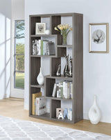 Theo 10-Shelf Bookcase White - Ella Furniture