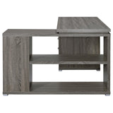 Yvette Natural Grey L-shape Office Desk - Ella Furniture