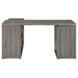 Yvette Natural Grey L-shape Office Desk - Ella Furniture