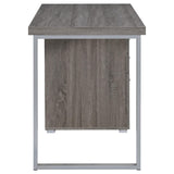 Brennan Light Grey Driftwood Desk Office Desk - Ella Furniture