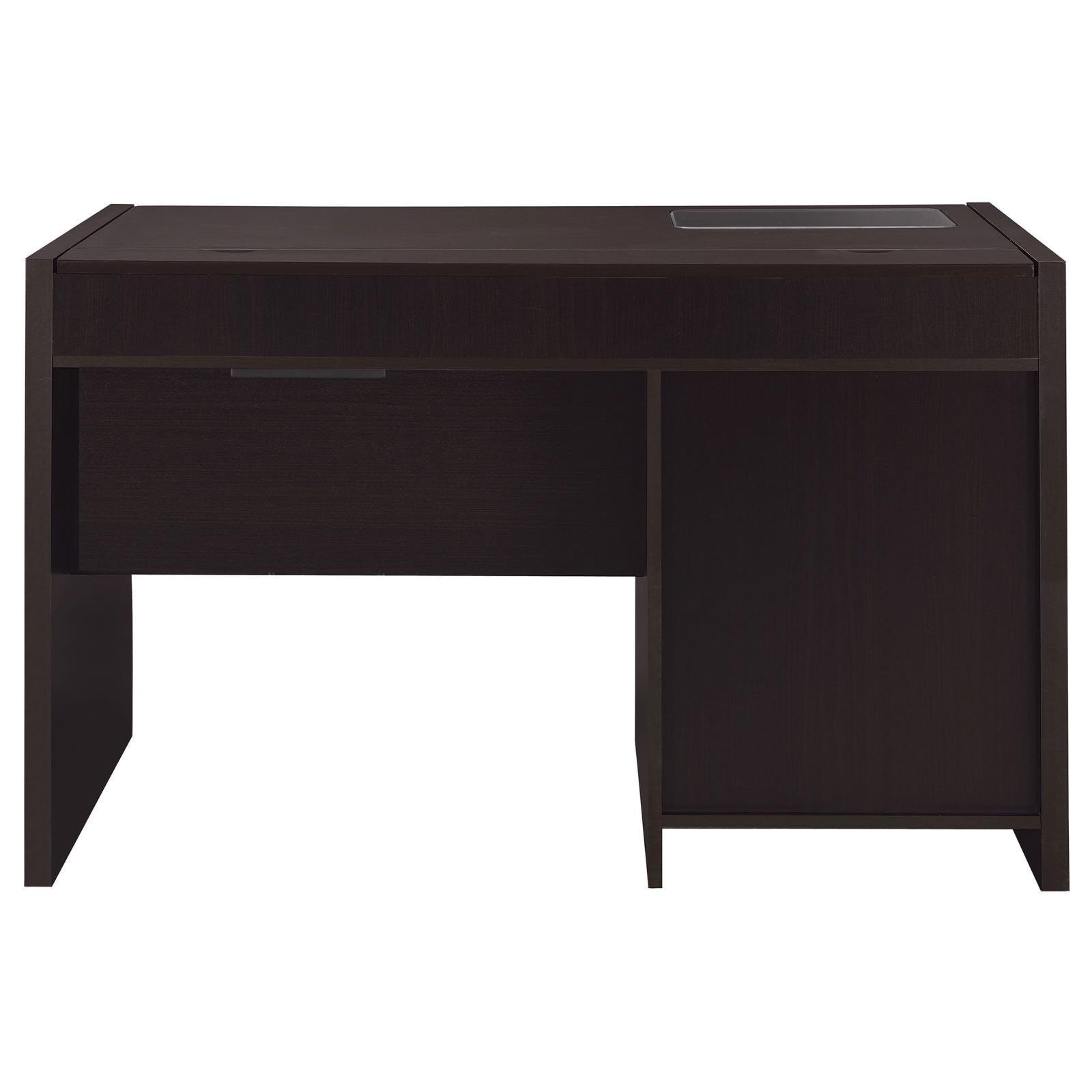 Halston Deep Cappucino Desk Connect-it Desk - Ella Furniture