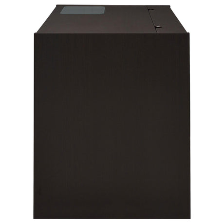 Halston Deep Cappucino Desk Connect-it Desk - Ella Furniture