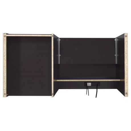 Halston Deep Cappucino Desk Connect-it Desk - Ella Furniture