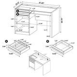 Halston Deep Cappucino Desk Connect-it Desk - Ella Furniture