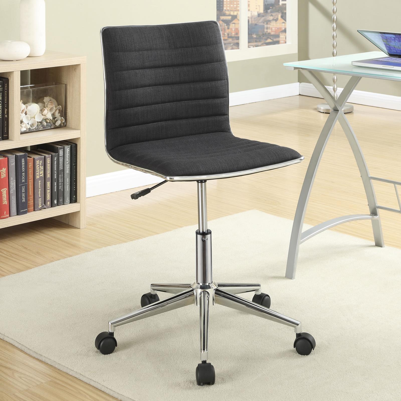 Black Upholstered Office Chair 800725 - Ella Furniture