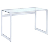Hartford Chrome Writing Desk - Ella Furniture