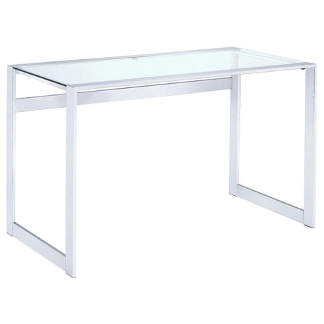 Hartford Chrome Writing Desk - Ella Furniture