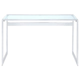 Hartford Chrome Writing Desk - Ella Furniture