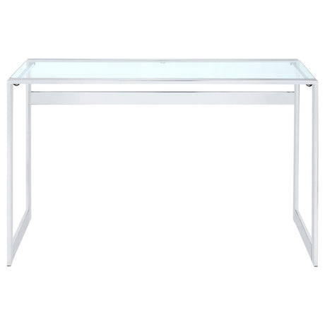 Hartford Chrome Writing Desk - Ella Furniture