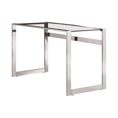 Hartford Glass Shelf Bookcase Chrome - Ella Furniture