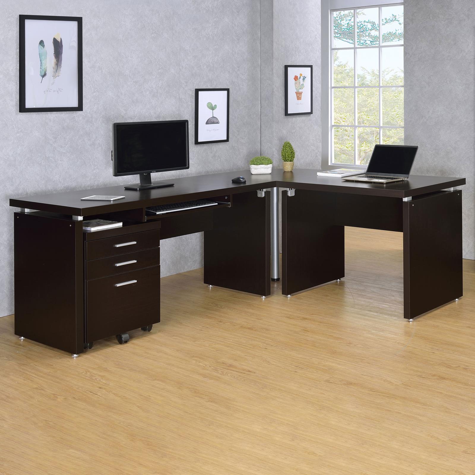 Warm Cappucino 4Pc Desk Set 800891-S4 - Ella Furniture