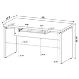 Skylar Warm Cappucino Computer Desk - Ella Furniture