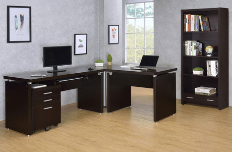 Skylar Warm Cappuncino Desk Return - Ella Furniture