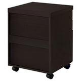 Skylar 3-Drawer Mobile File Cabinet Cappuccino - Ella Furniture