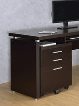 Skylar 3-Drawer Mobile File Cabinet Cappuccino - Ella Furniture