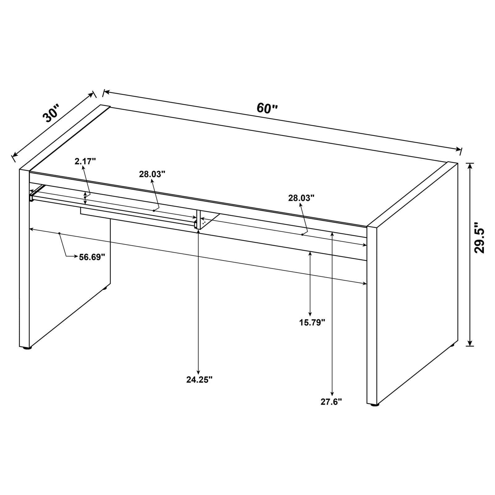 Skeena Cappucino Computer Desk - Ella Furniture