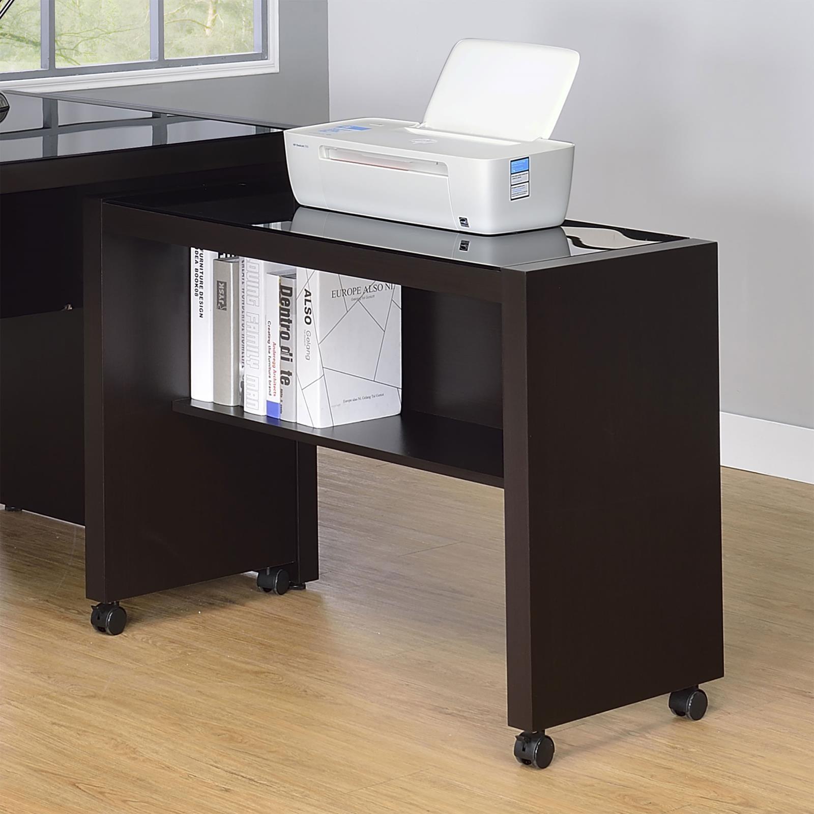 Skeena Mobile Return With Casters Cappuccino - Ella Furniture