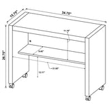Skeena Mobile Return With Casters Cappuccino - Ella Furniture