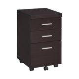 Skeena 3-Drawer Mobile Storage Cabinet Cappuccino - Ella Furniture