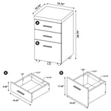 Skeena 3-Drawer Mobile Storage Cabinet Cappuccino - Ella Furniture