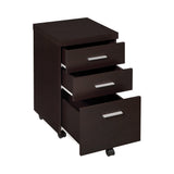 Skeena 3-Drawer Mobile Storage Cabinet Cappuccino - Ella Furniture
