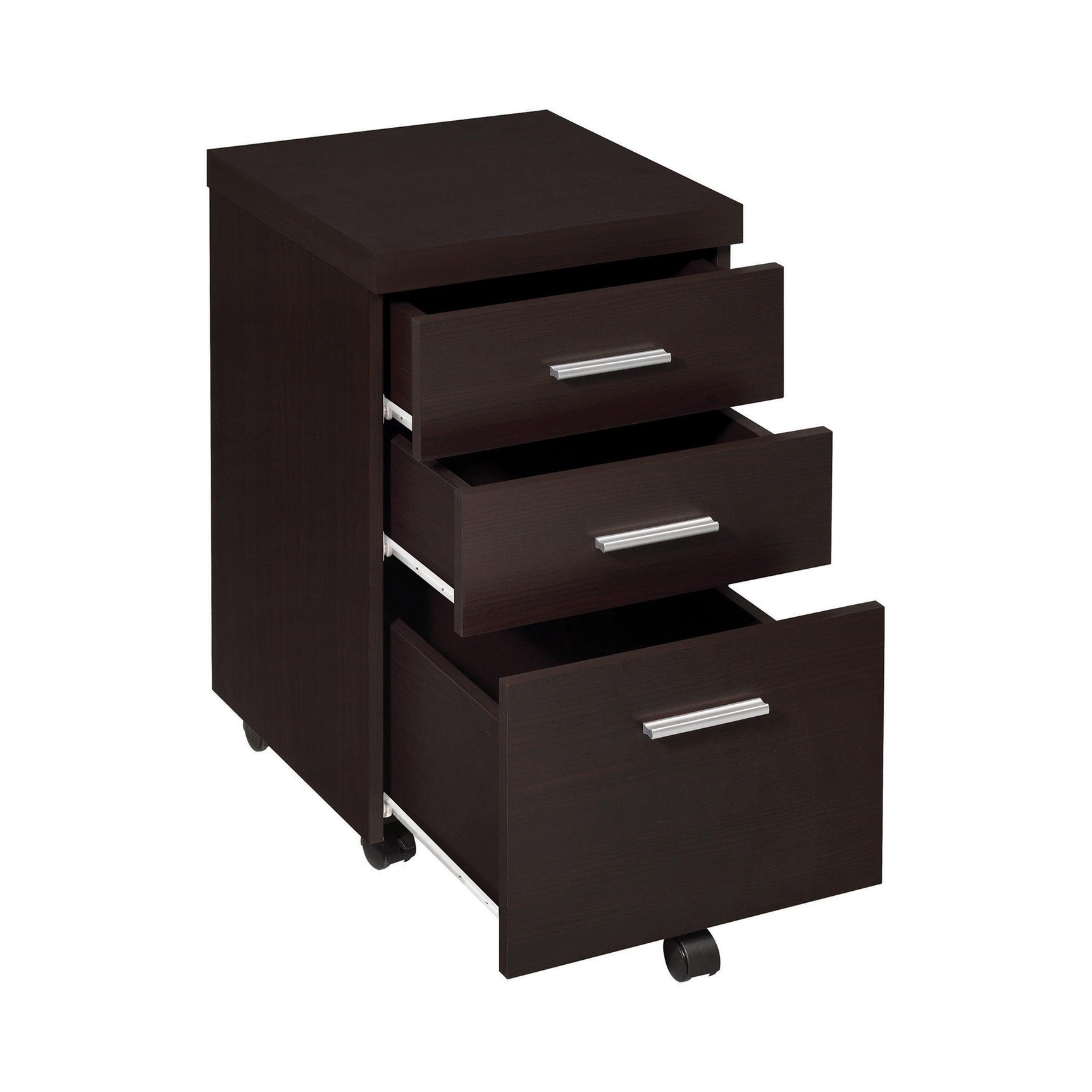 Skeena 3-Drawer Mobile Storage Cabinet Cappuccino - Ella Furniture