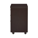 Skeena 3-Drawer Mobile Storage Cabinet Cappuccino - Ella Furniture