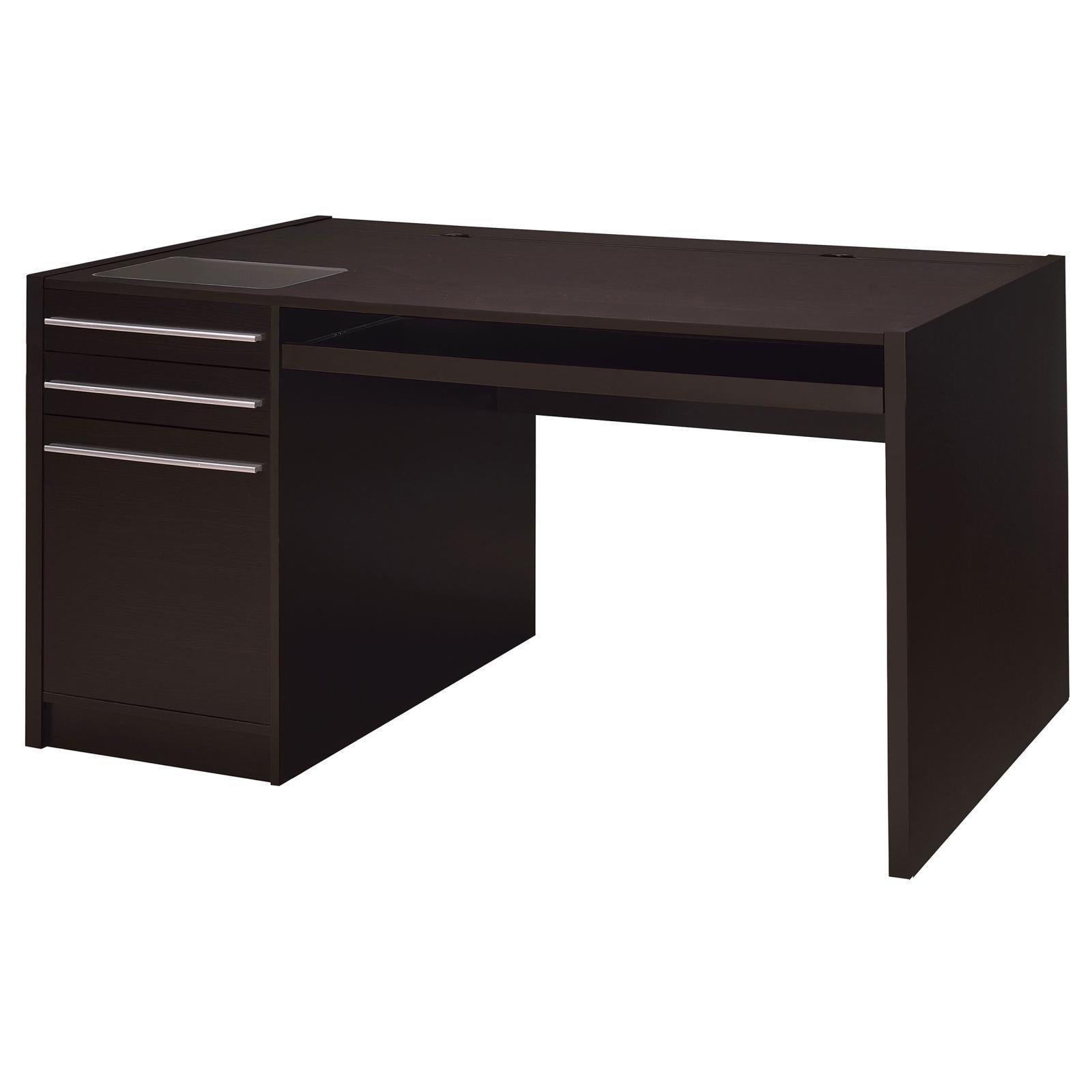 Halston 3-Drawer Connect-it Office Desk Cappuccino 800982 [ETA: 5/11/2023] - Ella Furniture