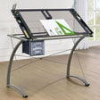 Melo Champagne Drafting Desk - Ella Furniture