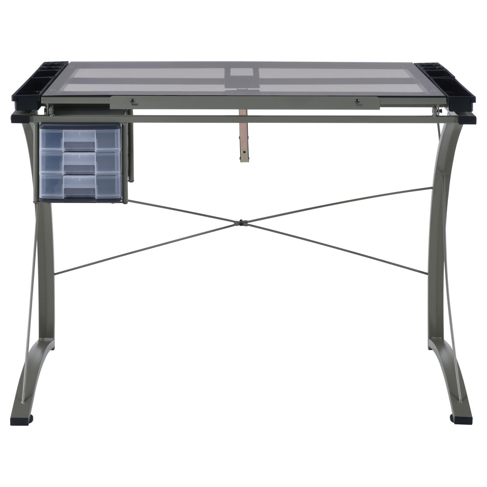 Melo Champagne Drafting Desk - Ella Furniture
