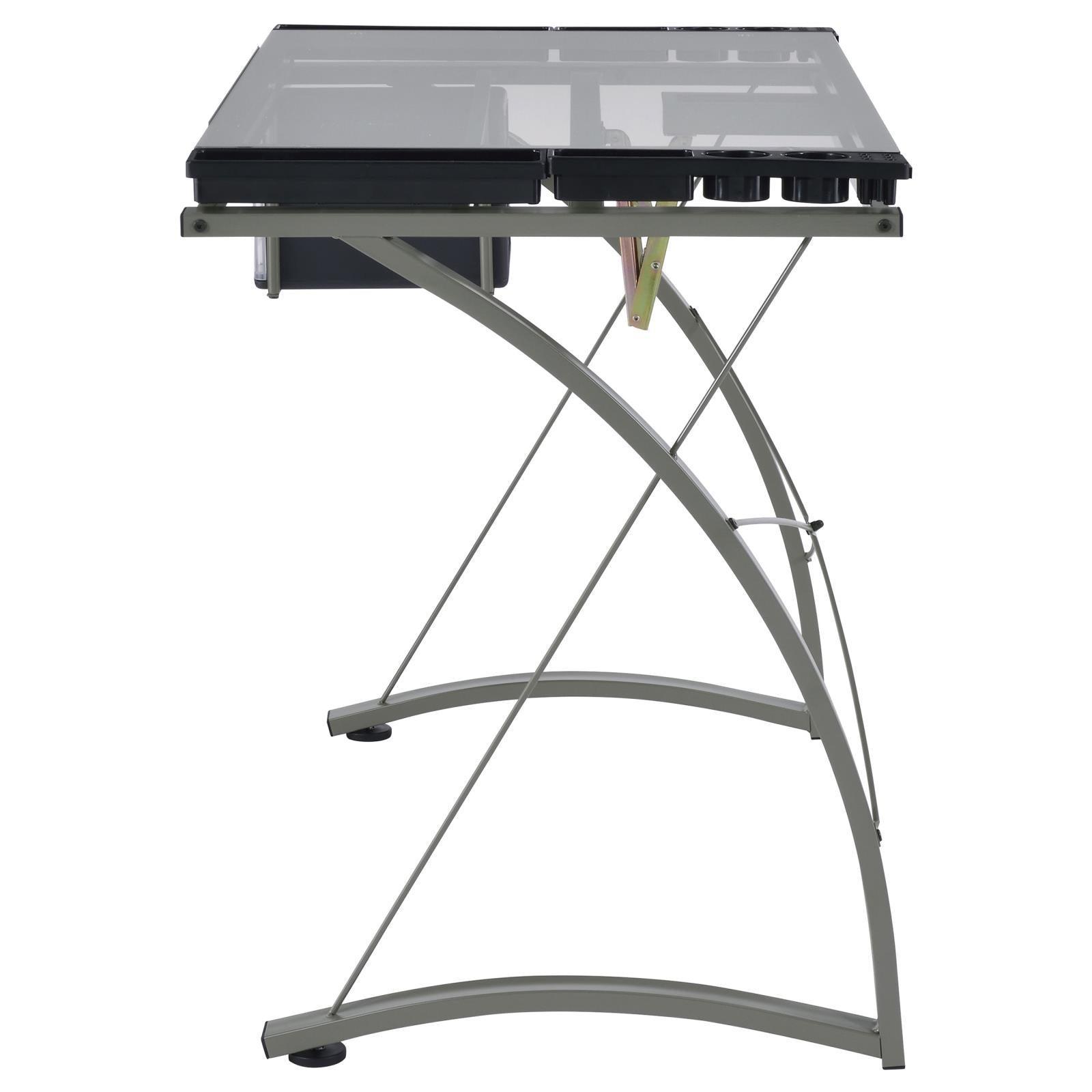 Melo Champagne Drafting Desk - Ella Furniture